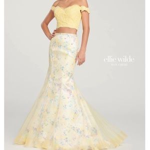 Ellie Wilde Yellow Prom Dress- Never worn